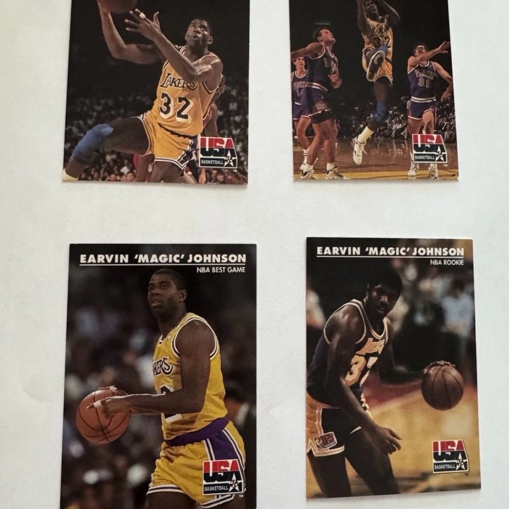 Magic Johnson Los Angeles Lakers 1992 Skybox USA Basketball Cards